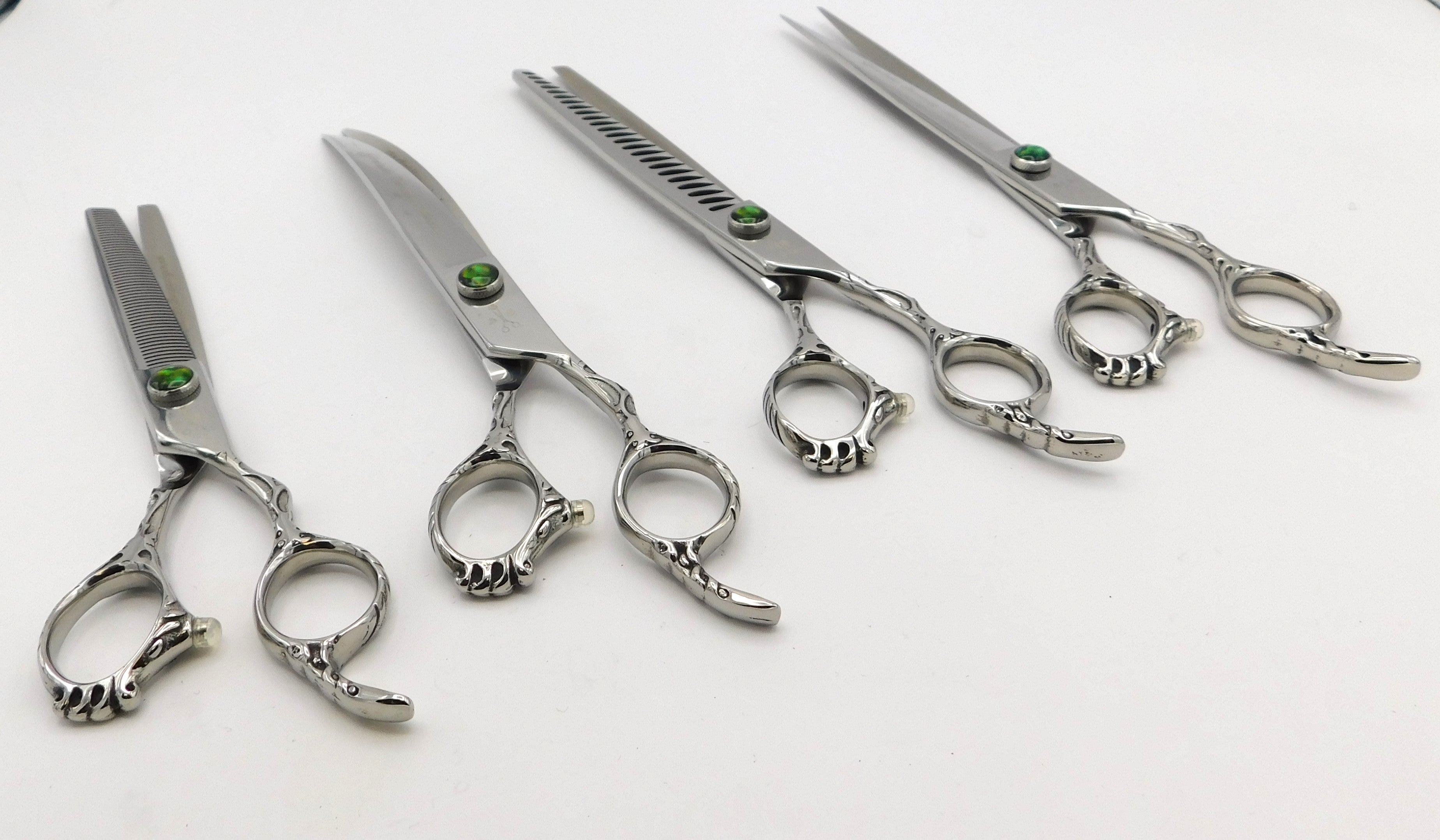 51 4pc Ornate Handle Set Affordable Grooming Shears