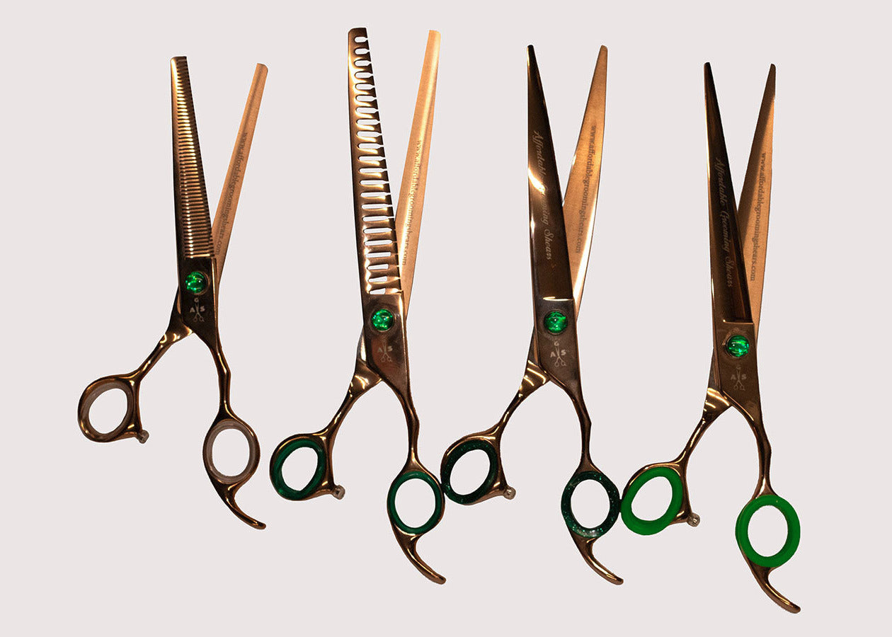 Rose Gold 4 piece Set Affordable Grooming Shears