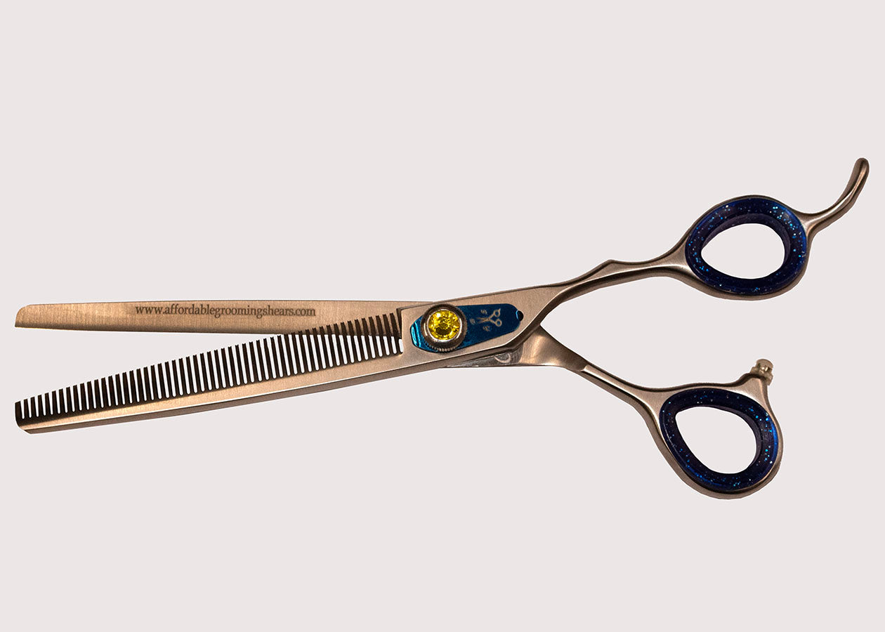 AGS Signature Series 54 Tooth Cobalt Thinner Affordable Grooming Shears