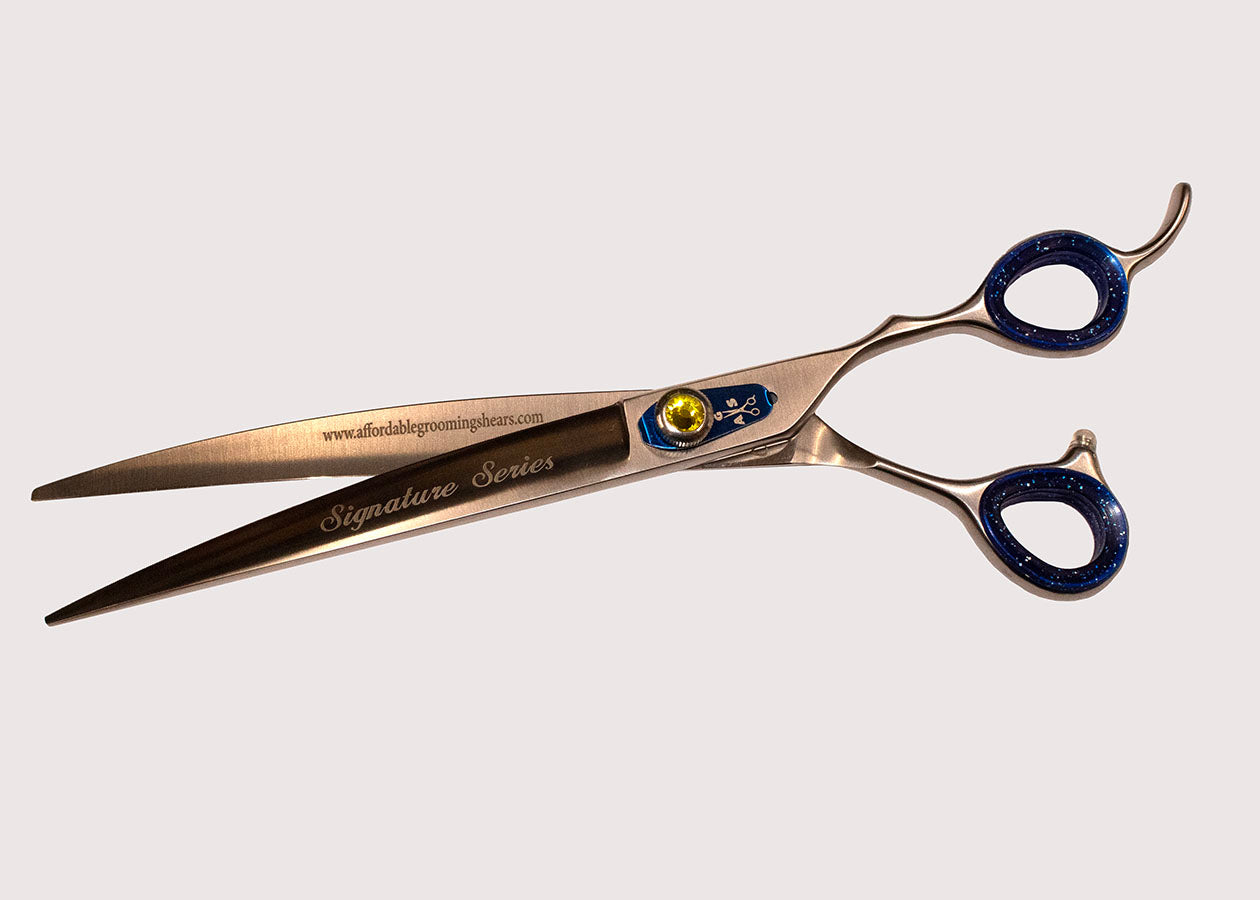AGS Signature Series 8" Cobalt Curve Affordable Grooming Shears