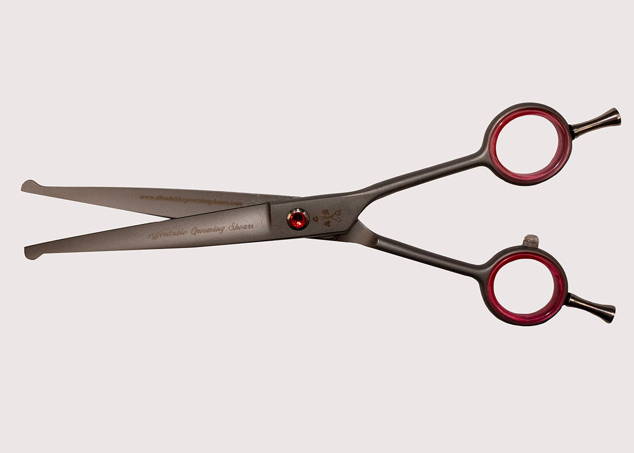 Ball Tip Straight Flat Finish Affordable Grooming Shears