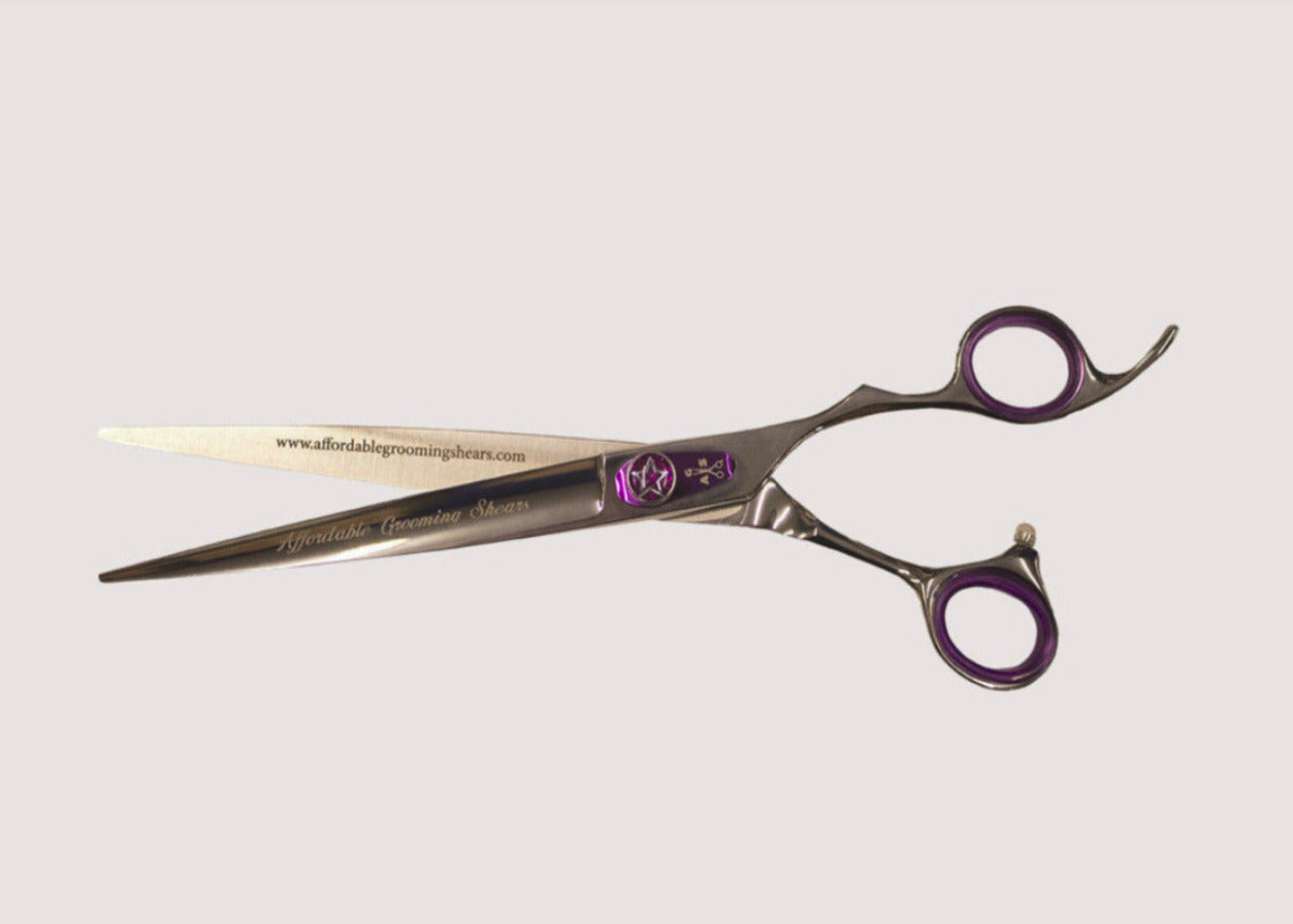 AGS Captain Purple Star Straight Affordable Grooming Shears