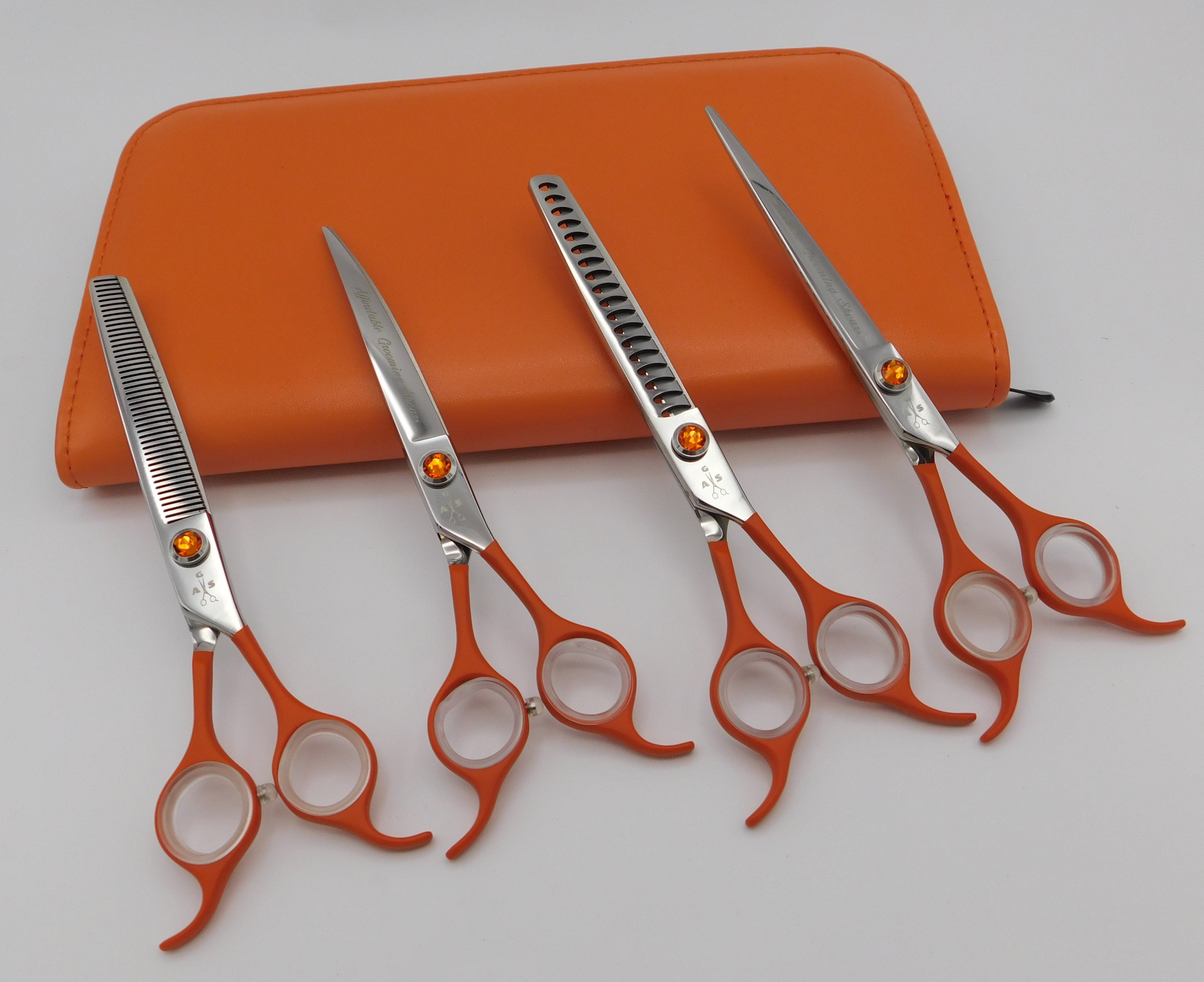 AGS Pumpkin Spice 4pc set + Case Affordable Grooming Shears