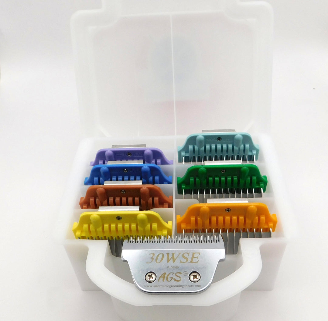 AGS Wide Comb Travel Case with Attachments/Blade