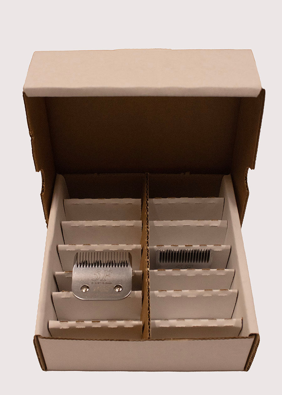 Clipper blade box Traditional size blades – Affordable Grooming Shears