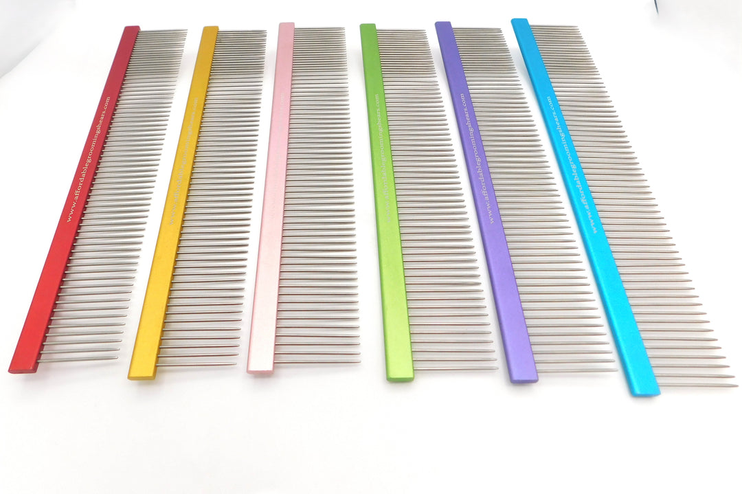 combing for for spine Aluminum 25/75 Colored Long Comb – Affordable Grooming Shears