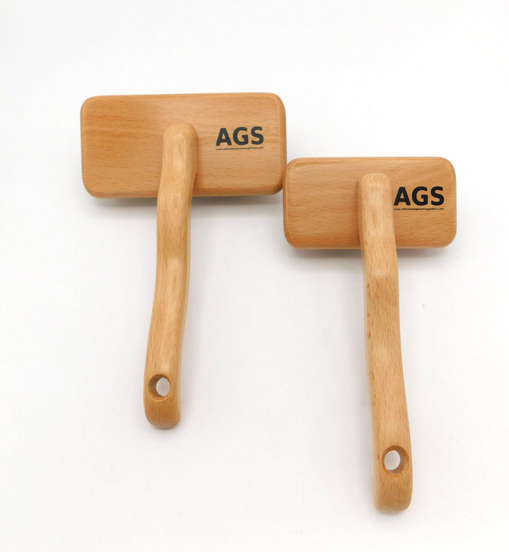 AGS Flat Wooden Slicker Brushes SET